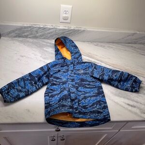 The North Face Blue and Orange Raincoat
